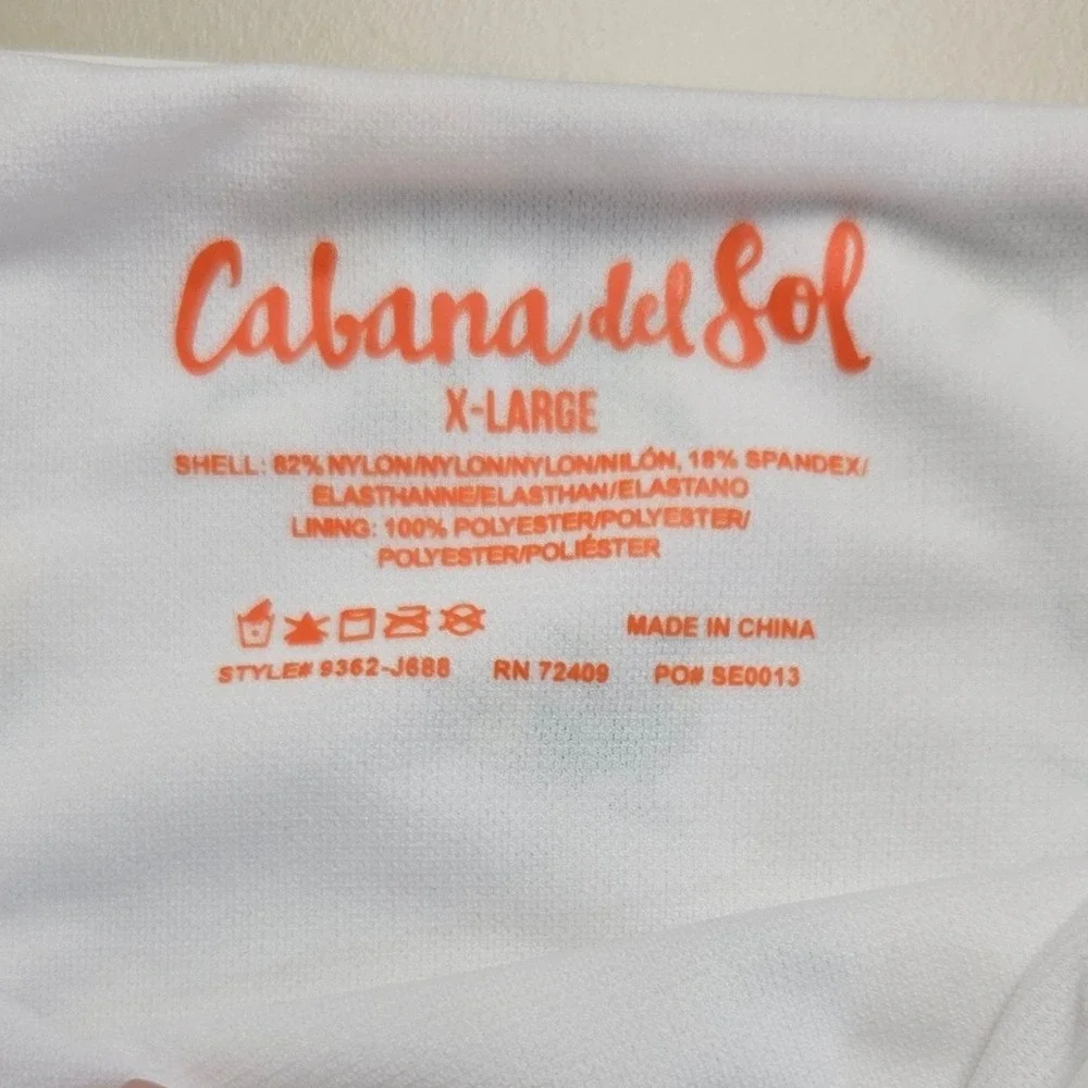 Cabana Del Sol Bikini XL Lemon Twist Off Shoulder Summer Coastal Whimsical Fruit